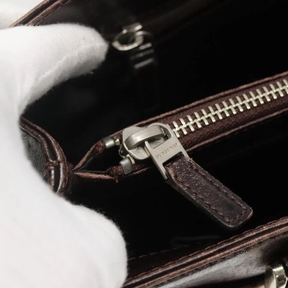 BURBERRY Nova Check Hand Bag Canvas Beige Auth - Picture 14 of 16